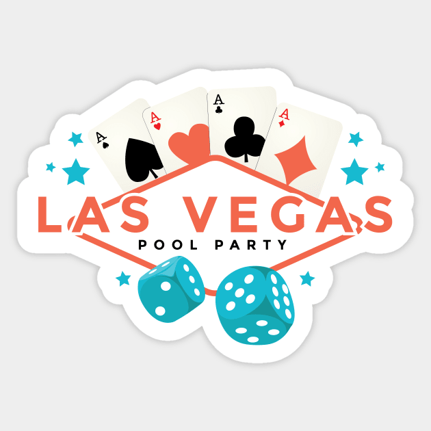 Las Vegas pool Party Sticker by LR_Collections